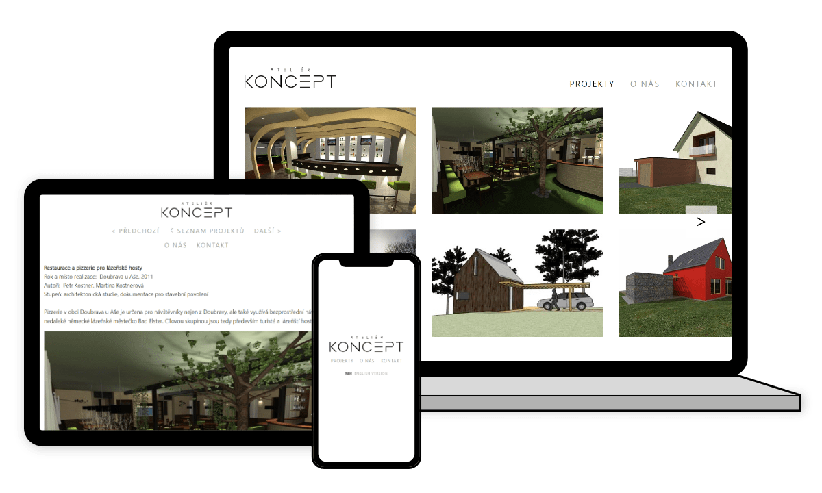 Realizovaný projekt pro Ateliér KONCEPT